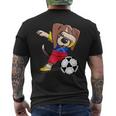 Dabbing Beagle Dog Venezuela Football Venezuelan Flag Soccer Men's T-shirt Back Print
