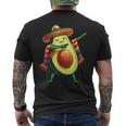 Dabbing Mexican Poncho Avocado Cinco De Mayo Men's T-shirt Back Print