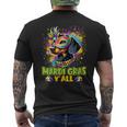 Dachshund Dog Mardi Gras Y'all With Beads Mask Colorful Men's T-shirt Back Print