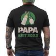 Dad Since 2023 Werdender Papa Bier Milk T-Shirt mit Rückendruck