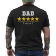 Dad 5 Stars Cool Familyatertag Geschenk Fürater T-Shirt mit Rückendruck