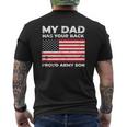 My Dad Has Your Back Proud Army Son Military Mens Back Print T-shirt