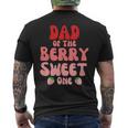 Dad Of The Berry Sweet One Strawberry Birthday 1St For Girl Men's T-shirt Back Print