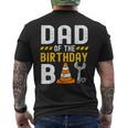 Dad Of The Birthday Boy Construction Worker Birthday Party Men's T-shirt Back Print