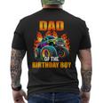 Dad Of The Birthday Boy Monster Truck Birthday Party Men's T-shirt Back Print