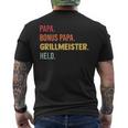 Dad Bonus Papa Grillmeister Bonus Papa Griller S T-Shirt mit Rückendruck