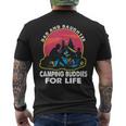 Dad And Daughter Camping Buddies For Life Retro Fathers Day Men's T-shirt Back Print