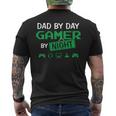 Dad By Day Gamer By Night Fathers Day Gamer Dad Men's T-shirt Back Print
