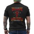 I Am Dad Grandpa Retired Firefighter Nothing Scares Me Mens Back Print T-shirt