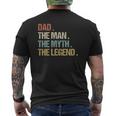 Dad The Man Myth Legend Father Retro Christmas Mens Back Print T-shirt