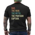 Dad Man Myth Pontoon Captain Pontoon For Men Mens Back Print T-shirt