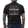My Dad Is Not Just A Veteran He's A Hero Us Veterans Day Mens Back Print T-shirt