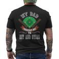 My Dad Taught Me To Hit And Steal Fun Baseball GloveMen's T-shirt Back Print