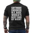Dad Tee Software Engineer Best Dad Father's Day Mens Back Print T-shirt