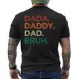 Dada Daddy Dad Bruh Fathers Day Vintage Retro Father Men's T-shirt Back Print