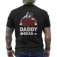 Daddy Bear Red Buffalo Plaid Daddy Bear Pajama Mens Back Print T-shirt