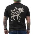 Daddy Moose Fathers Day Dad Papa Family Matching Vintage Men's T-shirt Back Print