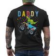 DaddyRex Dinosaur Monster Truck Birthday Family Matching Men's T-shirt Back Print