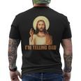 Damen Lustiges „Ich Erzähle Papa“ Lustiges Religiöses Christliches Jesus-Meme Mit-Ausschnitt T-Shirt mit Rückendruck