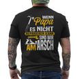 Damen Wenn Papa Es Nicht Reparieren Kann Sind Wir Am Arsch Mit-Ausschnitt T-Shirt mit Rückendruck