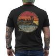 Dampflokomotive Eisenbahner Dampflok Vintage T-Shirt mit Rückendruck