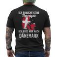 Danish Flag I Denmark Holiday I Denmark T-Shirt mit Rückendruck