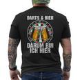 Darts Und Bier Darum Bin Ich Hier Dartspieler T-Shirt mit Rückendruck