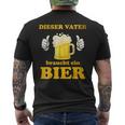 Dasater Braucht Ein Bier Papa Himmelfahrtatertag T-Shirt mit Rückendruck