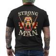 Deadlift Vintage Circus Strongman Costume Men's T-shirt Back Print
