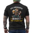 Der Langhaarige Heiratet Heavy Metal Punker Punk Rocker Jga T-Shirt mit Rückendruck