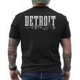 Detroit Skyline Pride Vintage Detroit Michigan Men's T-shirt Back Print