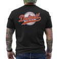 Detroit Vintage Baseball Throwback Retro Men's T-shirt Back Print