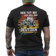 Deutz Tractor Laster Trekker Deutz Agriculture Farm Village T-Shirt mit Rückendruck