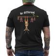 Be Different Cute Antelope With Bats Hanging On Tree Men's T-shirt Back Print