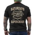Dirt Bike Mx Racing Motobiker Saturdays Are For Supercross Men's T-shirt Back Print