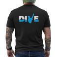 Dive Water Sports Platform Diver Springboard Diving Mens Back Print T-shirt