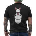 Divertido Bull Terrier En Bolsillo Lindo Bull Terrier Camiseta Camiseta Hombre Estampado Espalda