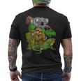 Divertido Coala Perezoso Tortuga Iguana Escuadra Zoo Animal Camiseta Hombre Estampado Espalda