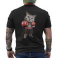 Divertido Gato De Boxeo Amantes Del Boxeo Y Boxeador Camiseta Hombre Estampado Espalda