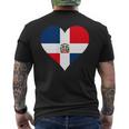 Dominican Republic Flag Heart Dominican Republic Men's T-shirt Back Print