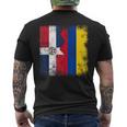 Dominican Republic Roots Half Colombian Flag Colombia Men's T-shirt Back Print