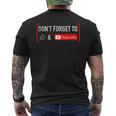 Don't Forget To Like And Subscribe Video Content Creator Men's T-shirt Back Print