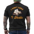 I Don't Walk I Skate Iceskating Lover Figure Skater Hockey Men's T-shirt Back Print