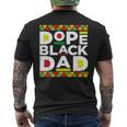 Dope Black Dad Afro American African Fathers Day Junenth Men's T-shirt Back Print