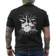 Drum Set Tree For Drummer Musician Live The Beat Men's T-shirt Back Print