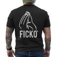 Du Ficko Wage Italian Gesture T-Shirt mit Rückendruck