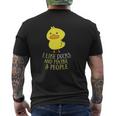 I Like Ducks And Maybe 3 People Ducks Lover Pullover Mens Back Print T-shirt