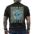 Earth Day Everyday Environmental Awareness Earth Day Groovy Men's T-shirt Back Print