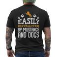 Easily Distracted By Mustangs And Dogs Animal Lover Men's T-shirt Back Print