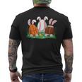 Easter Boys Baseball Basketball Football Bunny Eggs Men's T-shirt Back Print